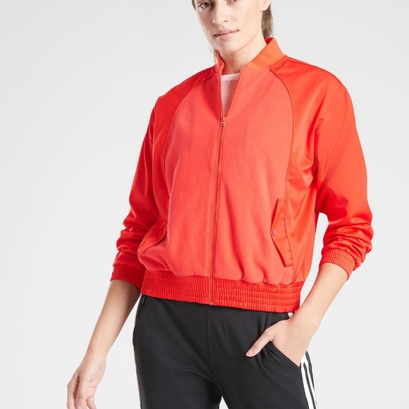 Athleta Zion Microfleece Zip Front Unlined Lightweight Jacket Size XS Oversized - Picture 1 of 11